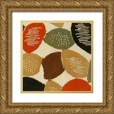 Ovoid Motif II Gold Ornate Wood Framed Art Print with Double Matting by Baxter Mill Archive