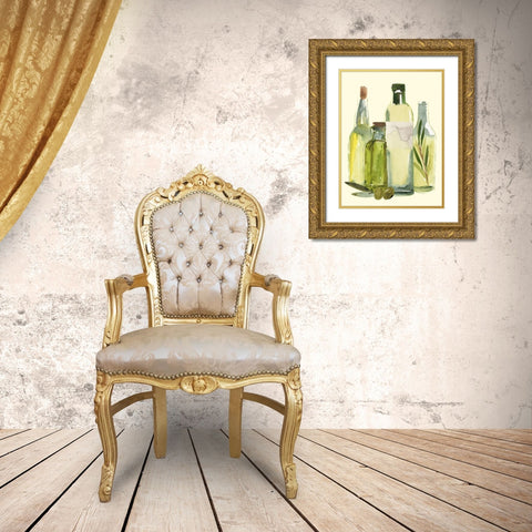 Olive Oil Set I Gold Ornate Wood Framed Art Print with Double Matting by Warren, Annie
