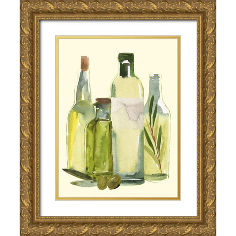 Olive Oil Set I Gold Ornate Wood Framed Art Print with Double Matting by Warren, Annie