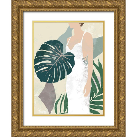 Summer Shades II Gold Ornate Wood Framed Art Print with Double Matting by Wang, Melissa