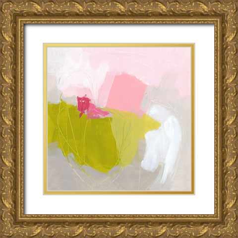 Petal Tone I Gold Ornate Wood Framed Art Print with Double Matting by Vess, June Erica