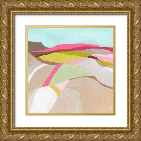 Valley Path I Gold Ornate Wood Framed Art Print with Double Matting by Vess, June Erica