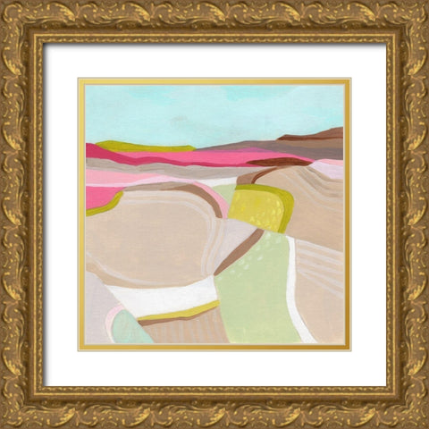 Valley Path II Gold Ornate Wood Framed Art Print with Double Matting by Vess, June Erica