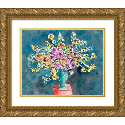Abundant Arrangement II Gold Ornate Wood Framed Art Print with Double Matting by Moore, Regina