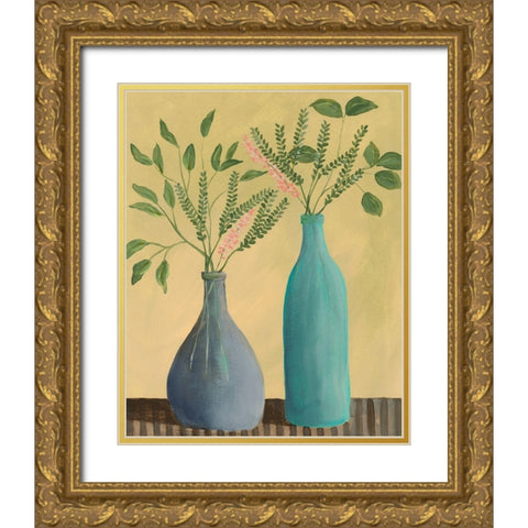 Bottle Vignette I Gold Ornate Wood Framed Art Print with Double Matting by Moore, Regina