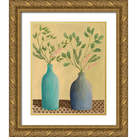 Bottle Vignette II Gold Ornate Wood Framed Art Print with Double Matting by Moore, Regina