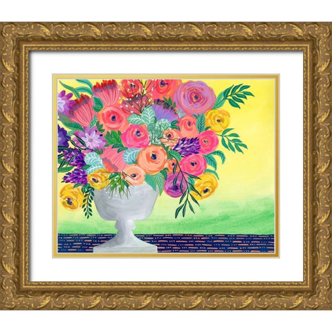 Imaginary Floral II Gold Ornate Wood Framed Art Print with Double Matting by Moore, Regina