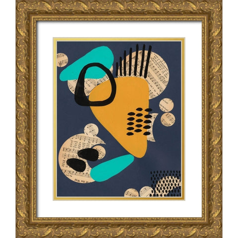 Contemporary Configuration IV Gold Ornate Wood Framed Art Print with Double Matting by Moore, Regina