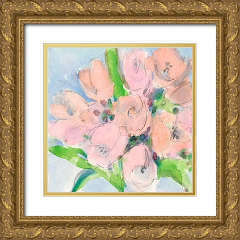 Tulip Bouquet I Gold Ornate Wood Framed Art Print with Double Matting by Dixon, Samuel