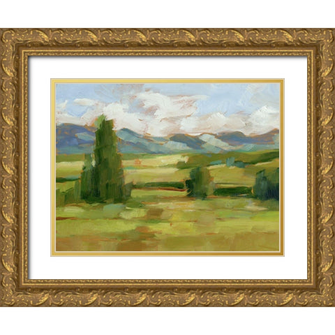Tuscan Vista I Gold Ornate Wood Framed Art Print with Double Matting by Harper, Ethan
