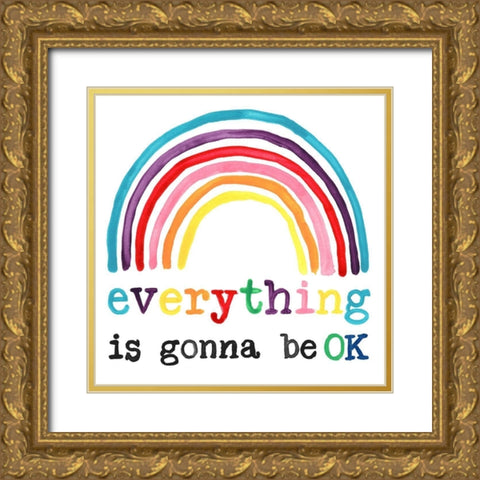 Rainbow Hope I Gold Ornate Wood Framed Art Print with Double Matting by Vess, June Erica