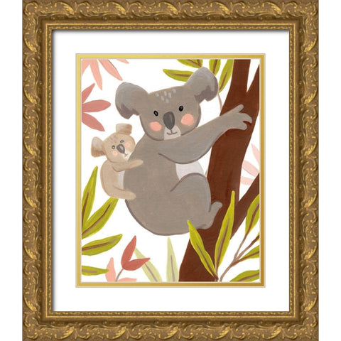 Koala-ty Time III Gold Ornate Wood Framed Art Print with Double Matting by Vess, June Erica