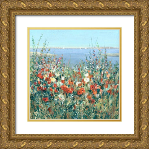 Seaside Garden II Gold Ornate Wood Framed Art Print with Double Matting by OToole, Tim