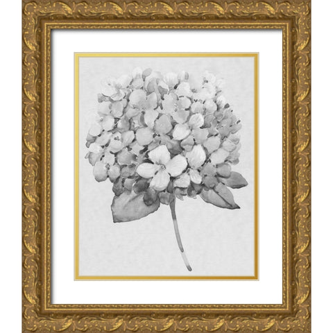 Silvertone Floral II Gold Ornate Wood Framed Art Print with Double Matting by OToole, Tim
