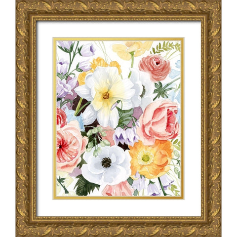 Wildflower Dreams II Gold Ornate Wood Framed Art Print with Double Matting by Popp, Grace