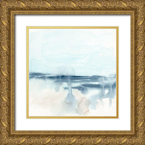 Marshline Impression I Gold Ornate Wood Framed Art Print with Double Matting by Vess, June Erica