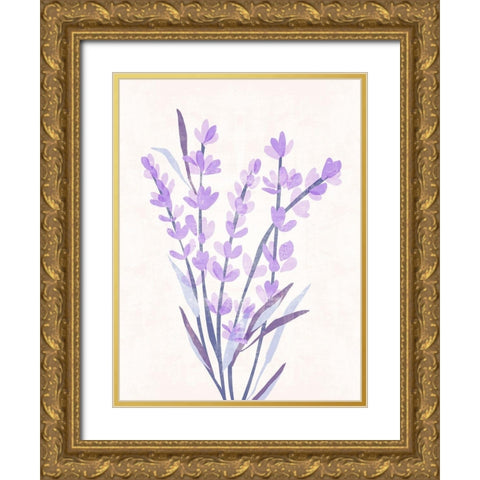 Lavender Land I Gold Ornate Wood Framed Art Print with Double Matting by Wang, Melissa