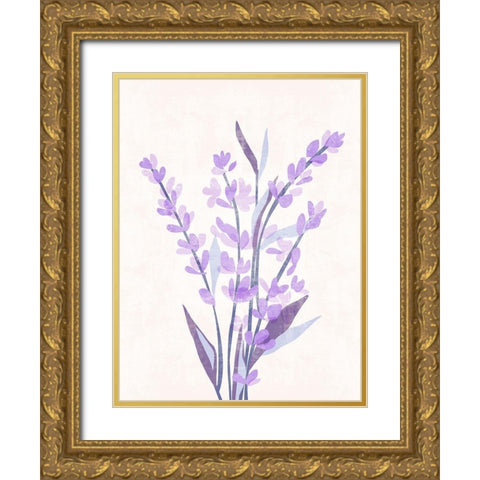 Lavender Land II Gold Ornate Wood Framed Art Print with Double Matting by Wang, Melissa