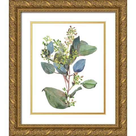 Seeded Eucalyptus I Gold Ornate Wood Framed Art Print with Double Matting by Wang, Melissa