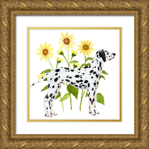 Garden Trot I Gold Ornate Wood Framed Art Print with Double Matting by Warren, Annie