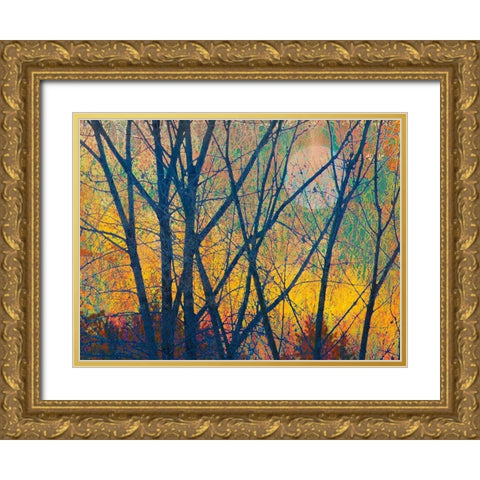 Meadow Trees I Gold Ornate Wood Framed Art Print with Double Matting by Vest, Chris