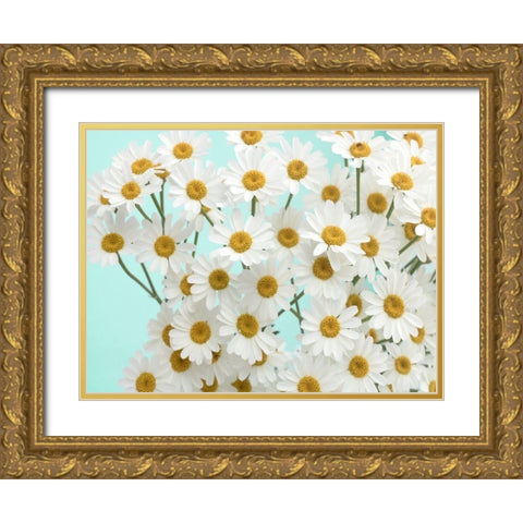 Daisy Love III Gold Ornate Wood Framed Art Print with Double Matting by Stalus, Judy