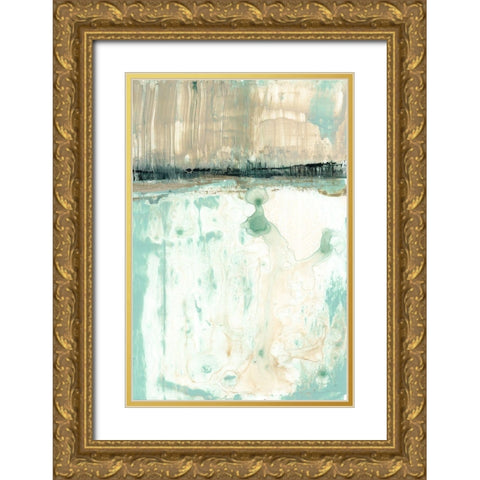 Hint of Mint I Gold Ornate Wood Framed Art Print with Double Matting by Goldberger, Jennifer