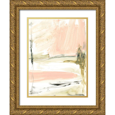 Peach Sorbet I Gold Ornate Wood Framed Art Print with Double Matting by Goldberger, Jennifer