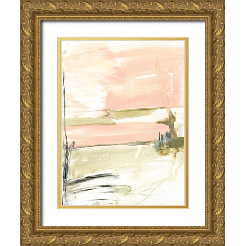 Peach Sorbet II Gold Ornate Wood Framed Art Print with Double Matting by Goldberger, Jennifer