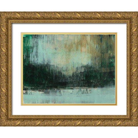 Emerald Grotto I Gold Ornate Wood Framed Art Print with Double Matting by Goldberger, Jennifer