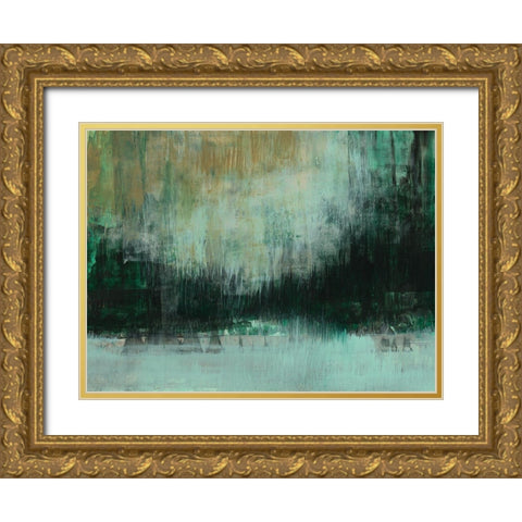 Emerald Grotto II Gold Ornate Wood Framed Art Print with Double Matting by Goldberger, Jennifer