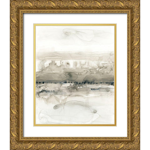 Grey on the Horizon I Gold Ornate Wood Framed Art Print with Double Matting by Goldberger, Jennifer