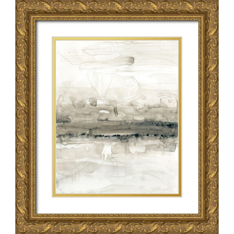 Grey on the Horizon II Gold Ornate Wood Framed Art Print with Double Matting by Goldberger, Jennifer