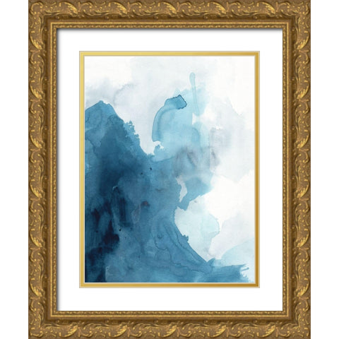 Wave Agate I Gold Ornate Wood Framed Art Print with Double Matting by Vess, June Erica