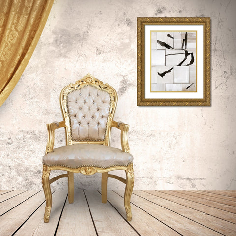 Neutral Subtext II Gold Ornate Wood Framed Art Print with Double Matting by Stramel, Renee W.