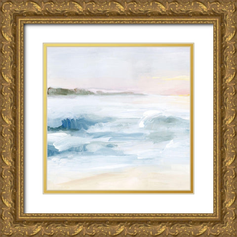 Surf at Dawn I Gold Ornate Wood Framed Art Print with Double Matting by Popp, Grace