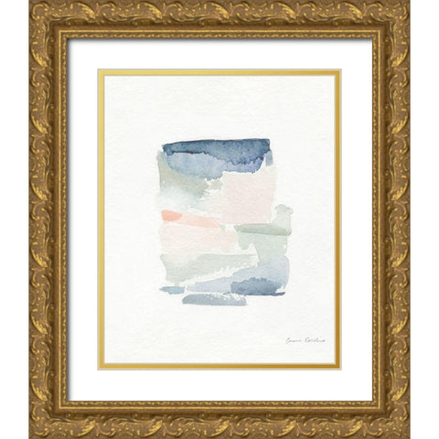 Sea Glass Color Studies III Gold Ornate Wood Framed Art Print with Double Matting by Caroline, Emma