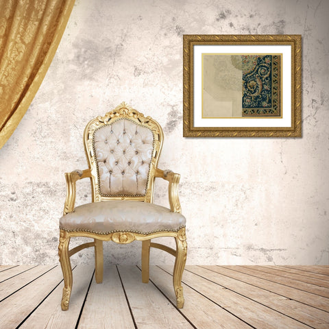 Vintage Design Sketch II Gold Ornate Wood Framed Art Print with Double Matting by Baxter Mill Archive