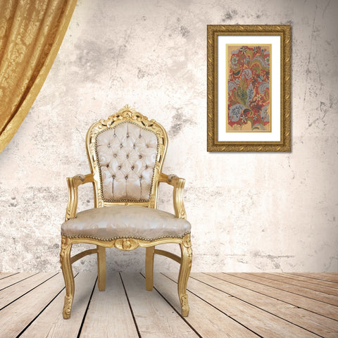 Vintage Design Sketch V Gold Ornate Wood Framed Art Print with Double Matting by Baxter Mill Archive