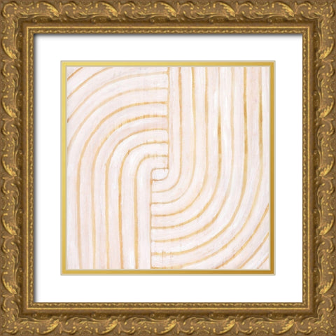Modern Rattan I Gold Ornate Wood Framed Art Print with Double Matting by Lam, Vanna