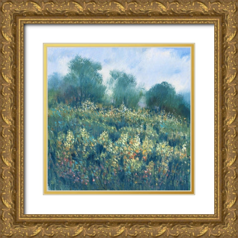 Meadow Wildflowers I Gold Ornate Wood Framed Art Print with Double Matting by OToole, Tim