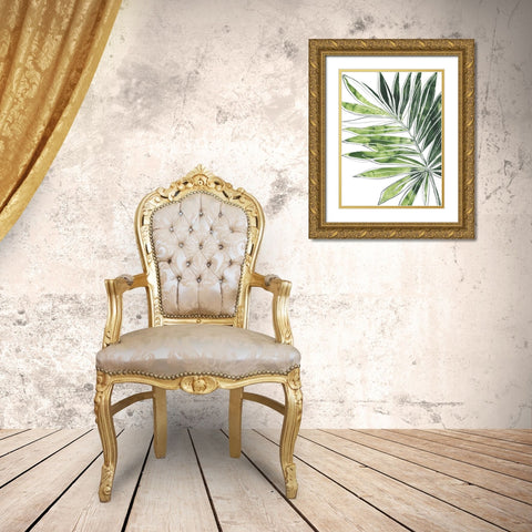 Expressive Palm IV Gold Ornate Wood Framed Art Print with Double Matting by Vess, June Erica