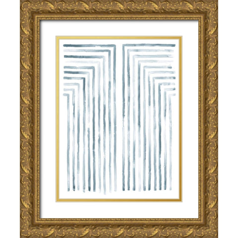 Divisions I Gold Ornate Wood Framed Art Print with Double Matting by Lam, Vanna