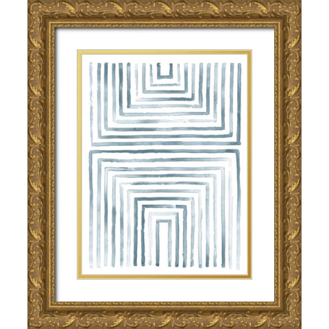 Divisions IV Gold Ornate Wood Framed Art Print with Double Matting by Lam, Vanna