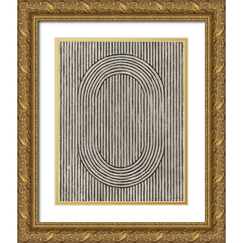 Cedar Grooves I Gold Ornate Wood Framed Art Print with Double Matting by Lam, Vanna