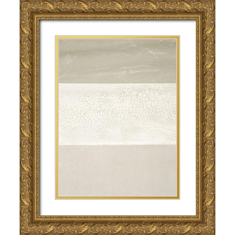 Cracked Parchment I Gold Ornate Wood Framed Art Print with Double Matting by Lam, Vanna