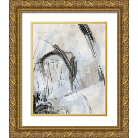 Custom Neutral Boundary II Gold Ornate Wood Framed Art Print with Double Matting by Vess, June Erica