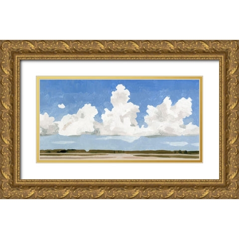 Picnic Landscape I Gold Ornate Wood Framed Art Print with Double Matting by Caroline, Emma