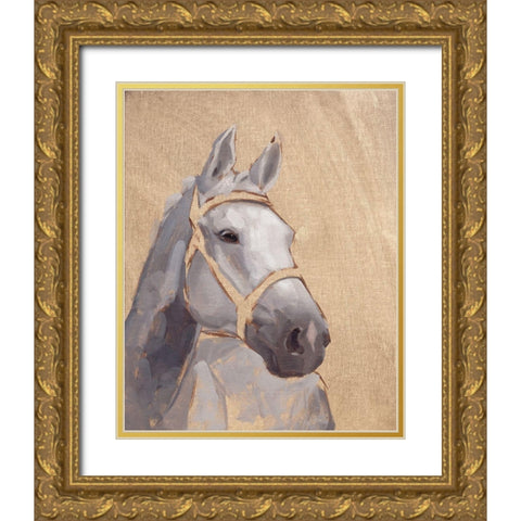 Thoroughbred VI Gold Ornate Wood Framed Art Print with Double Matting by Green, Jacob
