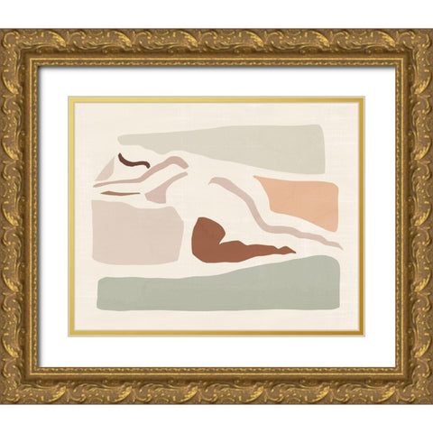 Lounge Abstract IV Gold Ornate Wood Framed Art Print with Double Matting by Barnes, Victoria